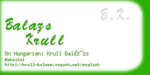 balazs krull business card